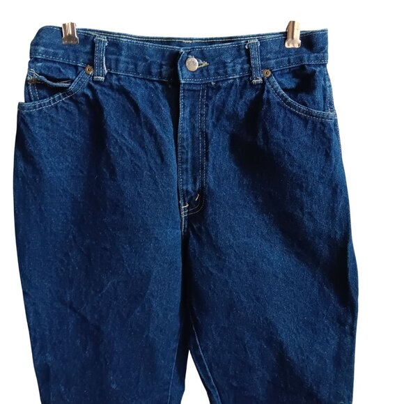 Womens MOM JEANS  29x30 16 Short True Vtg 80s Chic HIGH WAIST DENIM DISCO USA - Picture 6 of 8